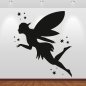 Preview: Wandsticker 46143 Fee Silhouette mit Sternen